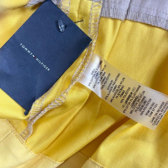 Tommy Hilfiger Dress Color Block Tie Waist Ruffle Buttons Academia Preppy 10 - Picture 8 of 12